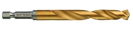 Milwaukee 4932478184 Brocas para Metal Shockwave HSS-G Tin, 10mm Diámetro, 120mm Longitud, Caja de 5