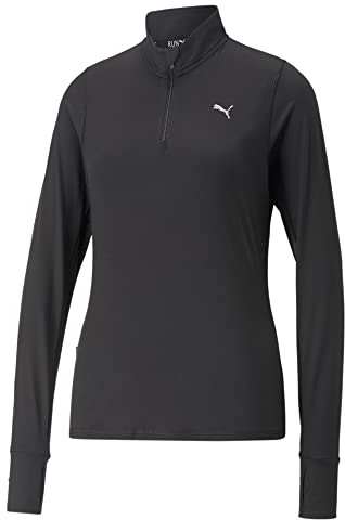 Puma Damen Run Favorite 1/4 Zip W Pullover, Schwarz, L EU