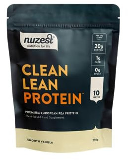 Vegan Protein Powders by Nuzest - Clean Lean Protein - Smooth Vanilla - Plant Based Pea Protein Shake - Low Calorie & Low Carb - Gluten Free - Dairy Free - 250g (10 Serving)