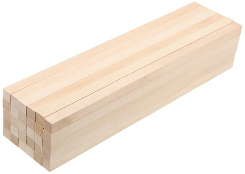 YIXNSW 30 Stück Holzstäbe Quadratisch 30.5 x 1,2 x 1,2 cm Naturholz zum Basteln Holzstäbe Quadratisch Holzleiste Kantholz für Kunst, Handwerk, DIY und Holzbearbeitung