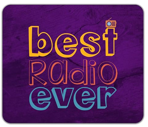 Shopagift Best Radio Ever Mouse Mat Pad Broadcasting Broadcast Station 24cm x 19cm