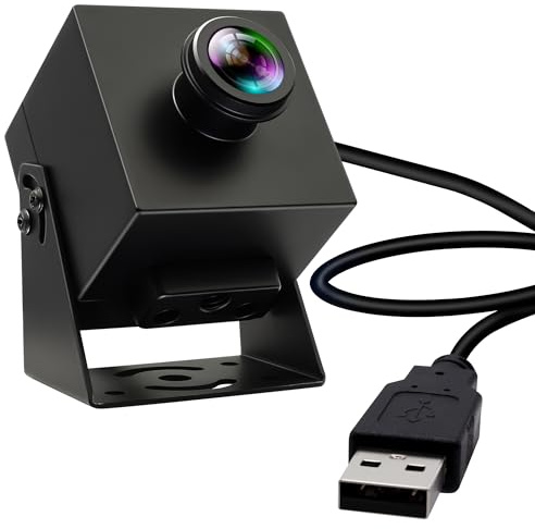IFWATER 48MP USB Camera 8K Webcam 6000P Ultra HD Cam with 200Degree Wide Angle Fisheye Lens PC Computer Lightburn for Laser Engraver Plug and Play for Document Scanning Face Recognition