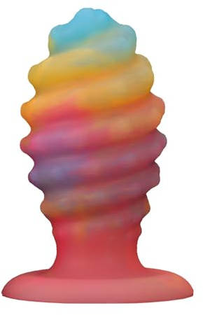 Leyuye Riesige Analkugeln Anal Dildo Leuchtender Analplug Riesen Dildo Anal Plug mit Saugnapf Analdildos, Buttplug für Frauen, Monster Silikon Dildos Dilatator Diloschwanz für Männer Analdehner (L)