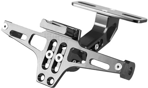 SNWDBH Motorrad-Kennzeichenhalter Für Heckrahmen, Kotflügel-Entfernungsset Für YZF-R3 YZF-R6 YZF-R7 YZFR15 R125 600R Kennzeichenhalter(Titan)