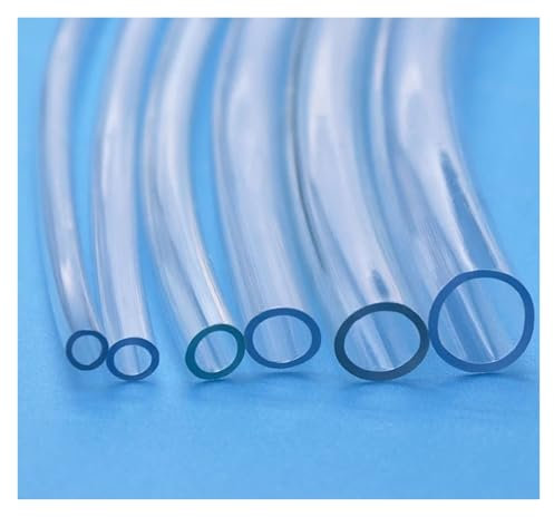 Tubi Di Gomma Tubi flessibili in plastica PVC trasparente da 1 m/3 m/5 m, tubo pompa acqua, diametro interno 2, 3, 4, 5, 6, 8, 10, 12, 14, 16, 18, 20, 25 mm Tubo Pvc(1 Meter,ID 14mm x OD 16mm)