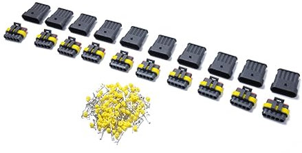 ULTECHNOVO Kit De Conectores De Cable De Pines Prueba De Agua Terminal Eléctrico Para Coche Enchufe Para Motocicleta Conector De Cable De Terminal