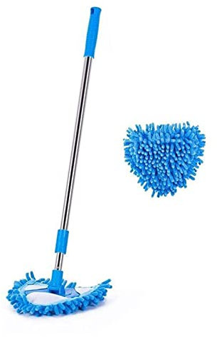 Mopa triangular extensible de microfibra con rotación de 180 grados, fácil limpieza del hogar para superficies húmedas y secas, ideal para baño, cocina, techo, azulejos y suelo, conmemoración del día,
