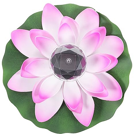 Milisten Lampe Solaire Lotus LED Nénuphar Lumières Flottantes pour Piscine Jardin Décoration de Mariage