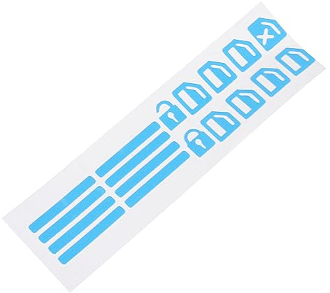 BELLIFFY Adesivo Fluorescente Luminoso Per Pulsanti Finestre Auto, Adesivo Di Controllo Blu Notturno, Facile Applicazione Per Veicoli, Sicurezza Guida Notturna, Resistente e Rimuovibile Senza Residui