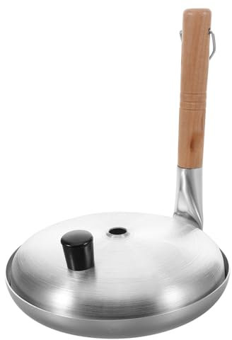 Ciieeo Nonstick Japanese Omelette Pan with Vertical Handle 17cm Aluminum Lid Included Scrambled Egg Cooker for Gas Stove Asian Cooking Egg Poacher for Home Use