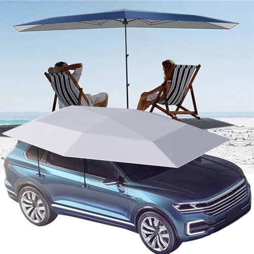 Abri de voiture mobile universel, couverture de tente de voiture entièrement automatique, abri de voiture pliable mobile, auvent de voiture télécommandé,Silver-5.2m