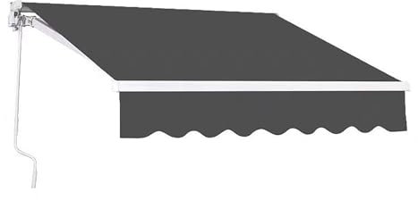 Tenda da Sole A Bracci Estensibili per Esterno Avvolgibile, 2x1.5m/2.5x2m/3x2.5m, con Telaio in Alluminio E Tettuccio Resistente al Sole E Impermeabile E Manovella, per Esterni, Terrazze, Balcone