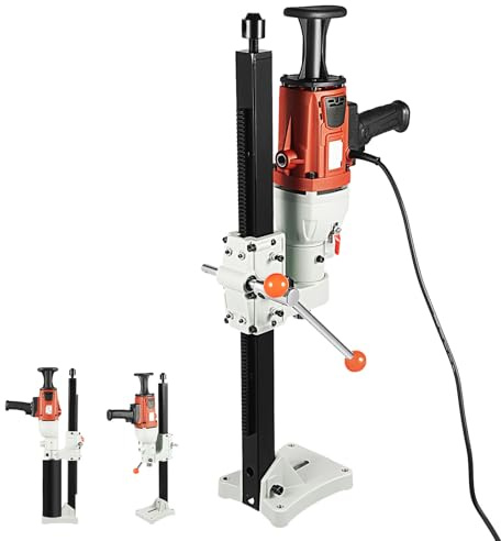 Levkitch Taladro de núcleo de 180 mm, taladro de núcleo de diamante en soporte de perforación de núcleo de 1200 rpm, taladro de diamante para mojado y seco, unidad de perforación de hormigón armado