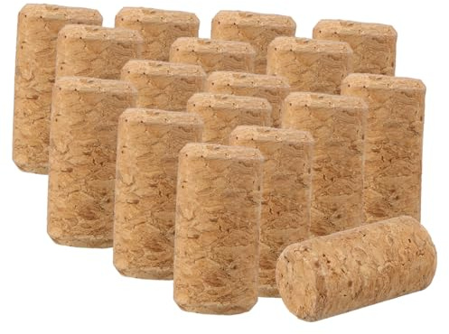 BESTYASH Flaschenkorken für Weinflaschen aus Synthetischem Material Braune mit Auslaufsicherer Funktion 50 Stück für Restaurants und Clubs