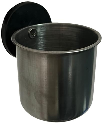 Magnetic Cup Holder, Stainless Steel Magnetic Cup Caddy, Magnetic Drink Holder for Bottles, Glasses, and Cans - Fits on Fridge, Lawnmower, Forklift, Cart, Treadmill,or School Bus