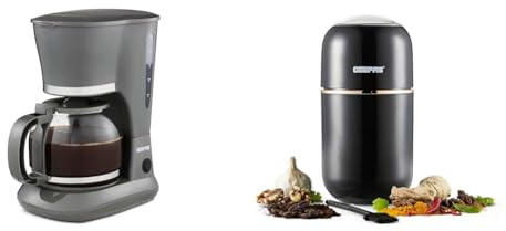 GEEPAS 1.5L Filter Coffee Machine & Coffee Grinder 80 g Capacity Combo Set | 800W Coffee Maker for Instant Coffee, Espresso, Macchiato | 200W Electric Coffee Grinder for Dried Spice Nuts Herbs