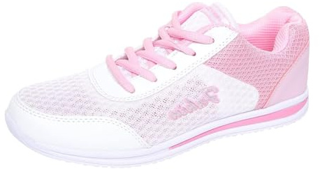 Bowling Shoes Women Orthopedic Bowling Shoes Women Wide Width Universal Breathable Light-Weight Mesh Athletic Slip on Sneakers Breathable Bowls Lace up Sneakers Comfortable Soft Soles Sneaker White