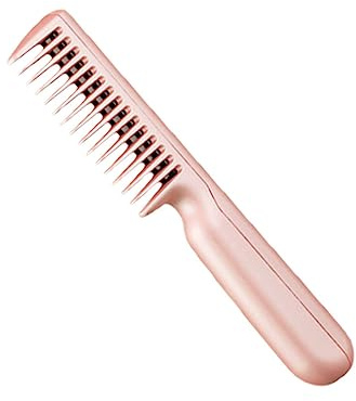 Hohopeti Spazzola Lisciante Portatile USB Unisex con Temperatura per Capelli e Barba Piastra Piccola per Tutti i Tipi di Capelli Comoda da Viaggio Rosa