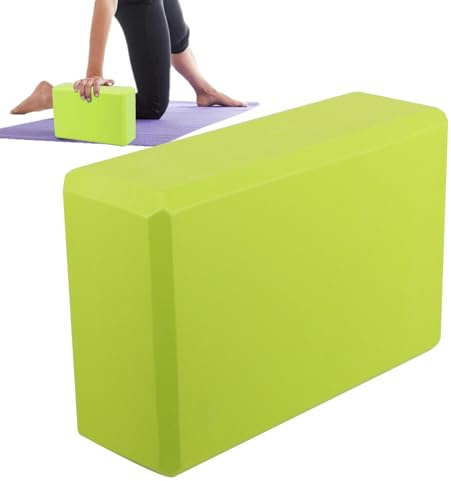 Yogastenar i skum set med 2, hög densitet Eva skum yogablock halkfri, lätt och hållbar träningsblock för pilates, resevänliga yogatillbehör för träning och träning 23 x 15 cm