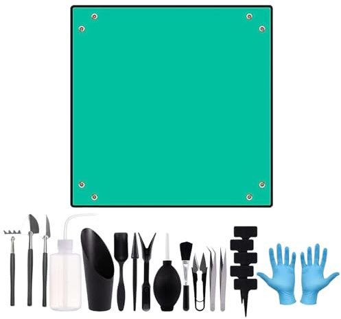 Attrezzi da Giardinaggio,Attrezzi Compatti per Scavo Terriccio con Tappetino - Kit da Giardino,Per Rinvaso Piante e Cura del Giardino - Ideale Regalo per Uomini, Donne e Appassionati