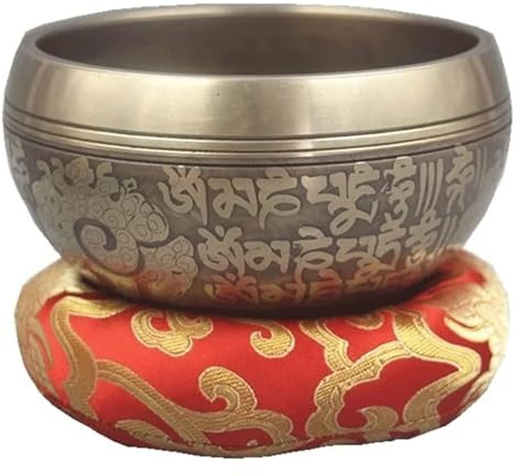 Handstämd Singing Bowl, Handstämd tibetansk sångskål Nepal Yoga Meditation 10,5/12,5 cm(12.5cm)