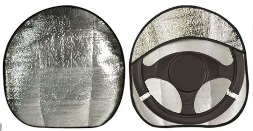 Start Funda Universal para Volante para Parasol de Coche, protección Solar, Material Transpirable y Duradero, fácil de Instalar, Antideslizante, Adecuada para Todos los Volantes de Coche