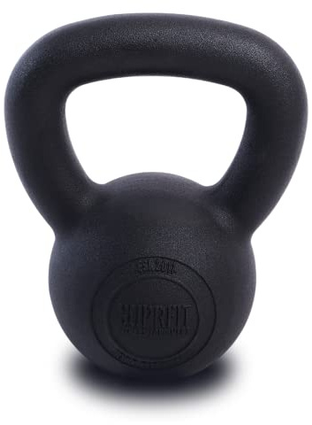 SUPRFIT Econ Kettlebells - Pulverbeschichtete Kugelhantel aus Gusseisen für Kraft- & Crosstraining - Ideal zum Reißen, Stoßen & Drücken, Perfekt als Kettlebell Set, Gewicht: 4-48kg, Schwarz lackiert