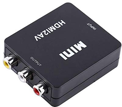 Mavis Laven Mini Composite Mini HDMI2AV Digital HDMI RCA zu AV Video Converter Adapter 720p / 1080p(schwarz)