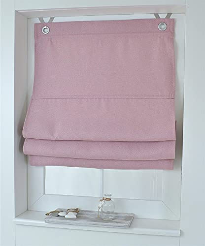 Tenda a pacchetto Dimout con occhielli opaca oscurante rosa 45 x 130 cm