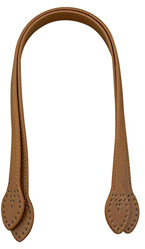 Ersatz Taschenbügel, Asudaro 2 Stück Taschenhenkel Taschengriff 60cm Taschenriemen Riemen PU Leder DIY Schultergurt Griffriemen Handtaschengriff Taschenzubehör Braun gelb