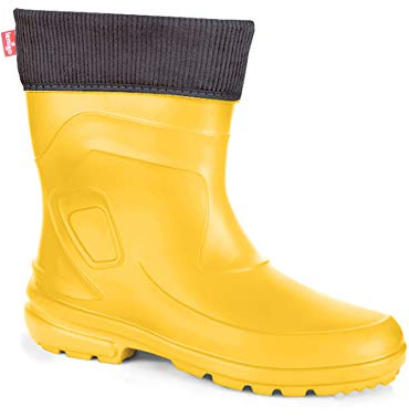 LEMIGO Damen Gummistiefel Jessy 800 (Giallo/Grau, 42)