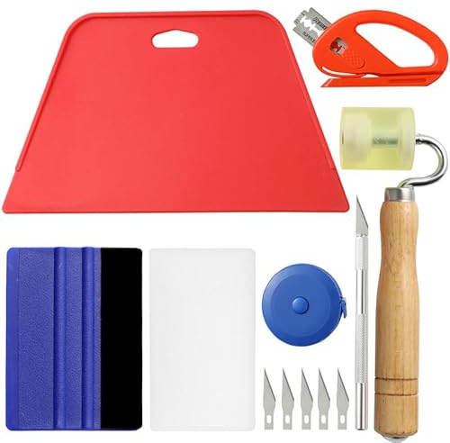 Wallpaper Smoothing Tool Kit with Felt Squeegee Seam Roller for Contact Paper Peel and Stick Wallpaper Car Wrap Vinyl Window Tint Glass Film