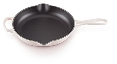 LE CREUSET Signature Gusseisen Brat- und Servierpfanne, Rund, Ø 23 cm, Für alle Herdarten inkl. Induktion geeignet, 1,93 kg, Shell Pink, 20182237770422