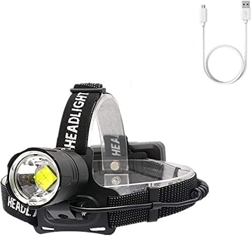 WINDFIRE 500000 Lumen wiederaufladbare Stirnlampe, XHP70.2 Superhelle leistungsstarke LED-Stirnlampe, Fokus einstellen 3 Modi wasserdichter Scheinwerfer, Powerbank-Funktion für Camping-Wandern