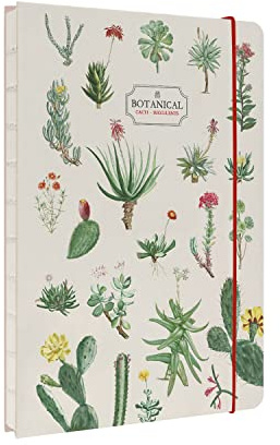 Grupo Erik Bullet Journal Dotted A5 Botanical Cacti und Sukkulenten Notizblock A5 Notizbuch A5 Dotted Tagebuch mit Buchbindung handgemacht - FSC zertifiziert