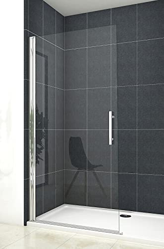 Aica Sanitär Walk-in Dusche Duschabtrennung Duschtür Größe 95cm,Höhe195cm,6mm NANO ESG Sicherheitsglas