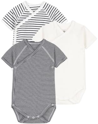 Petit Bateau unisex baby kortärmad body för nyfödda, Variant 1, 0-3 månader