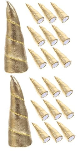FRCOLOR 20 Stk Einhornhorn Kopfbedeckungen Diy Haar Horn Hornzubehör Zum Selbermachen Horn-foto-requisite Haarband Haarspange Aus Horn Selber Machen Kind Lieferungen Multifunktion Stoff