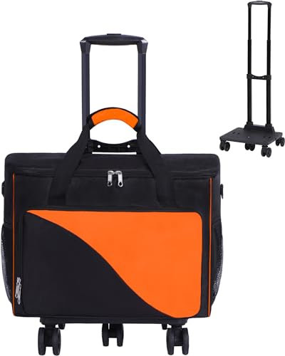 Bowlingball-Tragetasche mit Rollen, Orange