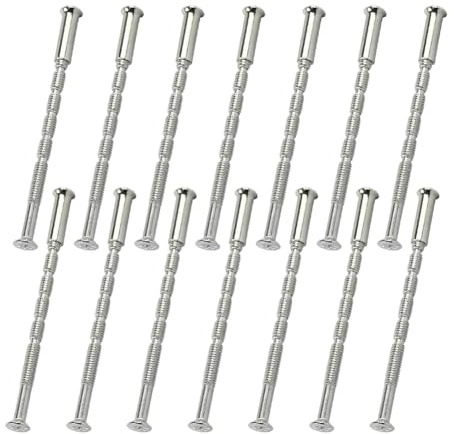 GSHLLO 30 Pcs M3 Door Handle Fixing Screws Sleeves Kitchen Cabinet Connecting Bolts Door Joining Bolts Drawer Knob Screws with Matching Sleeves for Escutcheons