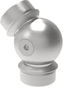 Sellon24® Edelstahl Gelenkverbinder Kugel Verstellbar 0-90 Grad Rohr Ø 42,4 x 2,0 mm Rohrverbinder Gelenkfitting einstellbar Rohrbogen regulierbar Balkon Terrasse Handlauf Edelstahlrohr V2A 42-55-B