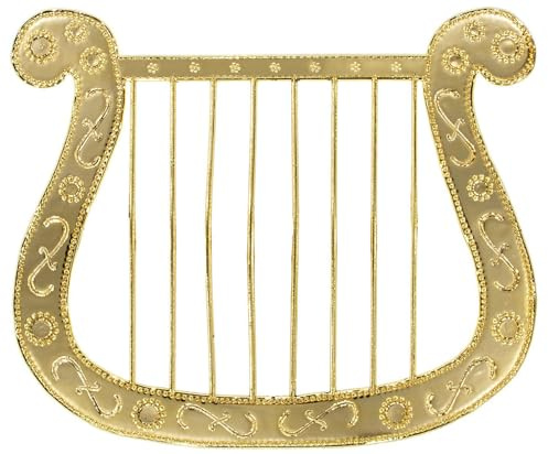 Harfe zum Engelskostüm 28x23cm | Gold