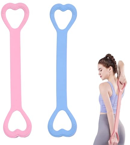 KASESSS 2 Pièces Elastique Musculation, Bande de Résistance pour Hommes et Femmes, avec Poignée pour Fitness Pilates Yoga