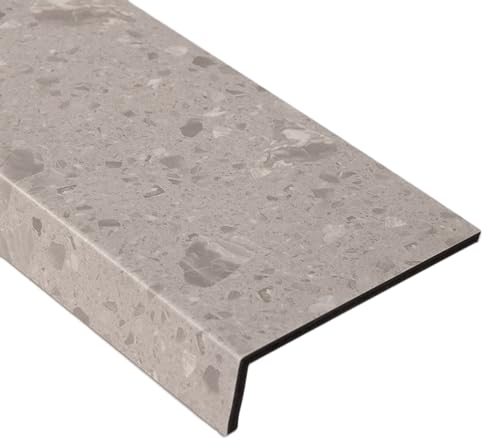Davanzale per finestra Tavola Di Ricambio Per Davanzale Di Finestra Con Finitura In Marmo, Protezioni Per Cornicioni, Copertura D'accento Del Telaio Della Porta, Forma A L ( Color : W-15cm(5.9in) , Si