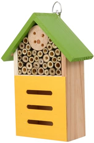CAXUSD Insektenhaus Aus Holz Hängezimmer Und Standmodus Dekoratives Bienenhaus Für Gartenarbeit Marienkäferhütte Haus Für Geflügelte Freunde