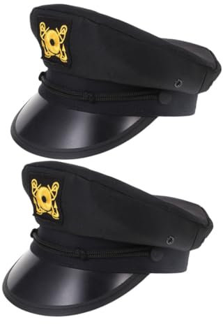 JOINPAYA 2pcs Sailor Cap Women Straw Hat Nautical Captain Hat for Wedding Party Decor