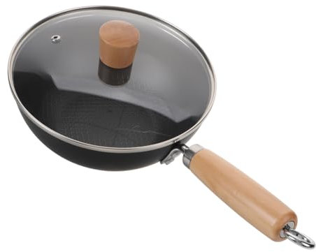 MAGICLULU Wok Japonais Fonte Poêle à Frire Ronde Ustensile De Cuisine Pour Cuisinière à Gaz Casserole Pour Friture Et Cuisson