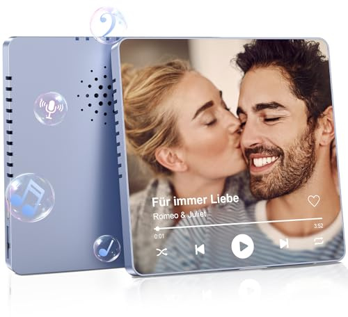 UNIGIFT Kühlschrankmagnet mit Musik für Weihnachten, Personalisierter Spotify Fotomagnet für Frauen Männer, Freundin Freund Paar Jahrestag (Aufnahmeunterstützung)