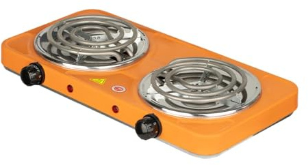 SiaBiced Comptoir électrique Double Brûleur Cuisinière Cuisinières 2000 W Brûleur