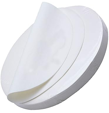 PRETYZOOM Feuilles de Papier Sulfurisé et Résistance Haute Température Rond Blanc 500 Revêtement Antiadhésif pour Plaques de Cuisson Cuisson Four en Boulangerie et Food Store